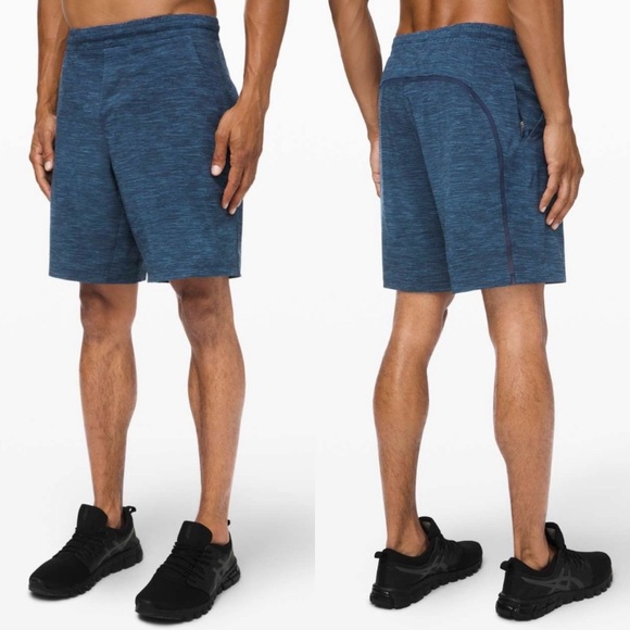Lululemon Pace Breaker Short 9" Liner in Heather Allover Iron Blue True Navy - M - Picture 1 of 12